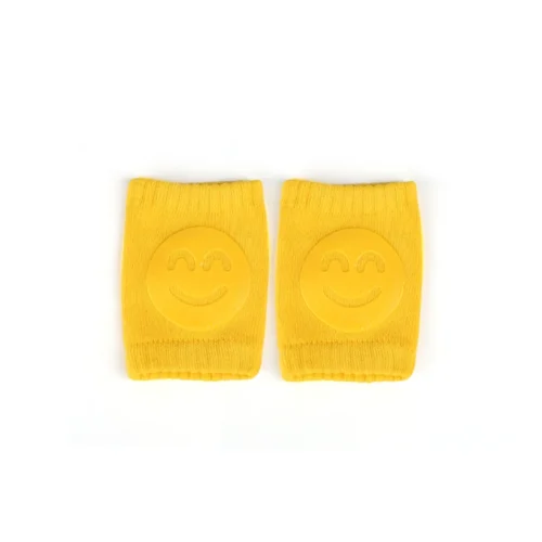 Knäskydd Baby - Gul med Smiley