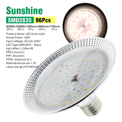 Växtlampa Fullspektrum LED - Sunshine LED Lampa