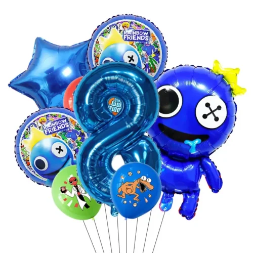 Latex & Folieballonger Barnmotiv 9-pack - Sifferballong 8