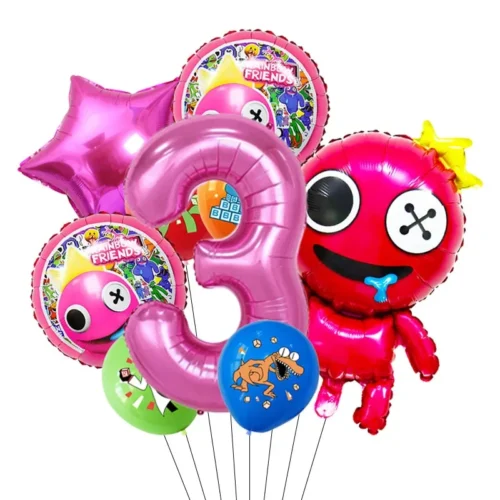 Latex & Folieballonger Barnmotiv 9-pack - Sifferballong 3