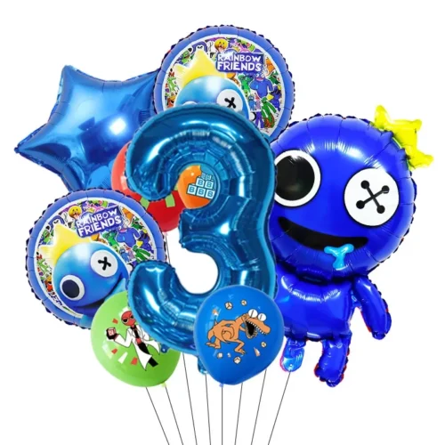 Latex & Folieballonger Barnmotiv 9-pack - 3-års Set