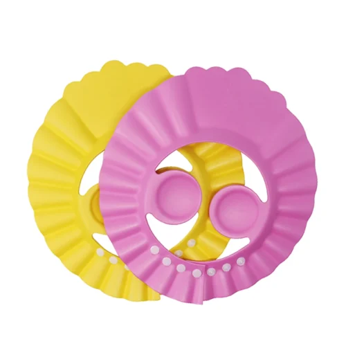 Badmössa Baby Djur Öronskydd - Rosa & Gul