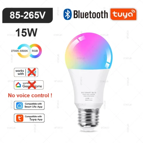 Smart LED Lampor - Bluetooth E27 15W 85-265V