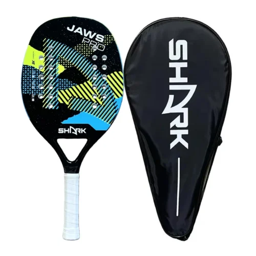 Tennisracket Kolfiber - Shark Svart/Blå/Gul