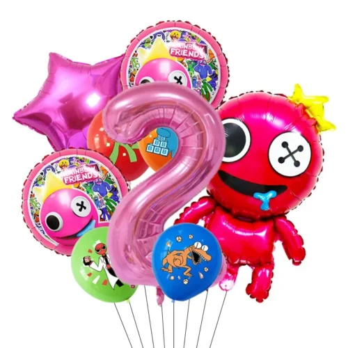 Latex & Folieballonger Barnmotiv 9-pack - Sifferballong 2