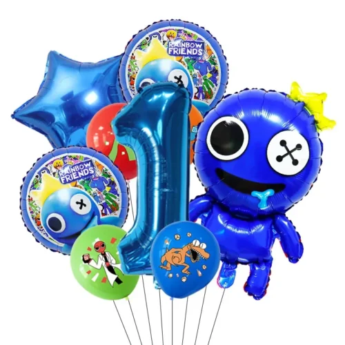 Latex & Folieballonger Barnmotiv 9-pack - 1-års Set