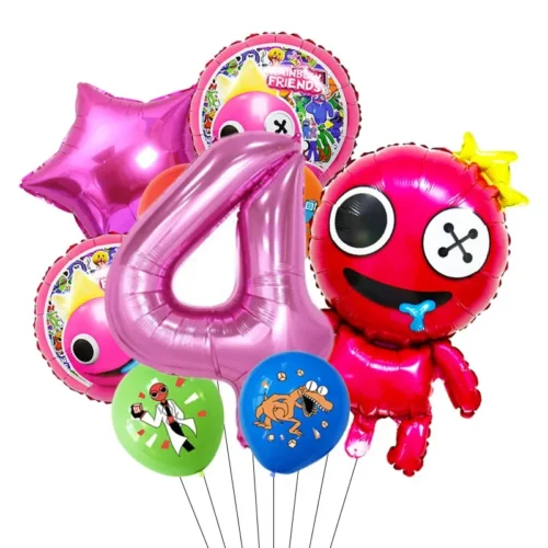 Latex & Folieballonger Barnmotiv 9-pack - Sifferballong 4