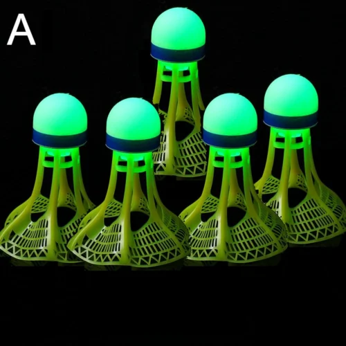 LED Badmintonbollar 1/2/5-pack - 5-pack (Grön)