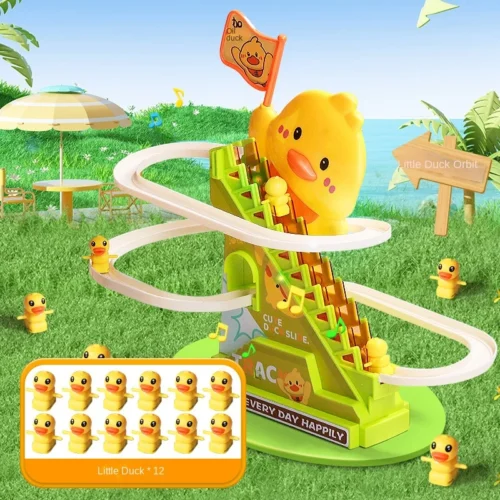 Rutchkana Anka Leksak med Ljus och Ljud - 12 ankor