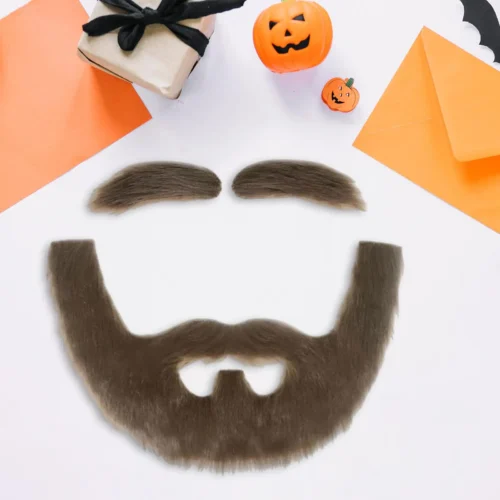 Lösskägg och Ögonbryn Självhäftande - Brun