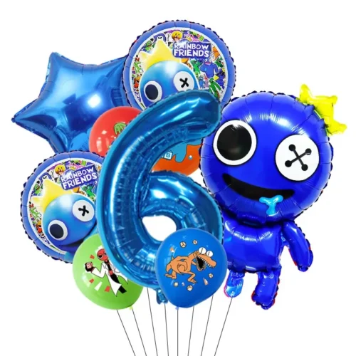 Latex & Folieballonger Barnmotiv 9-pack - Sifferballong 6