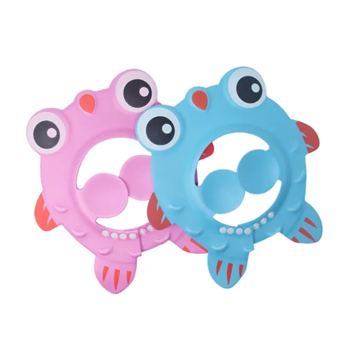 Badmössa Baby Djur Öronskydd - Rosa & Blå Fisk