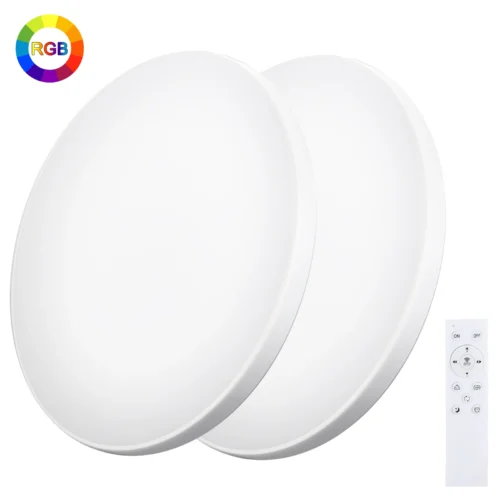 Smart LED Taklampa Vit RGB - 2 st