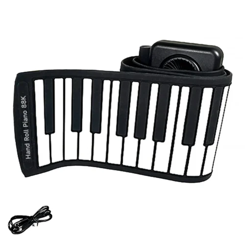 Portabelt digitalt piano 88 tangenter - Svart Vit